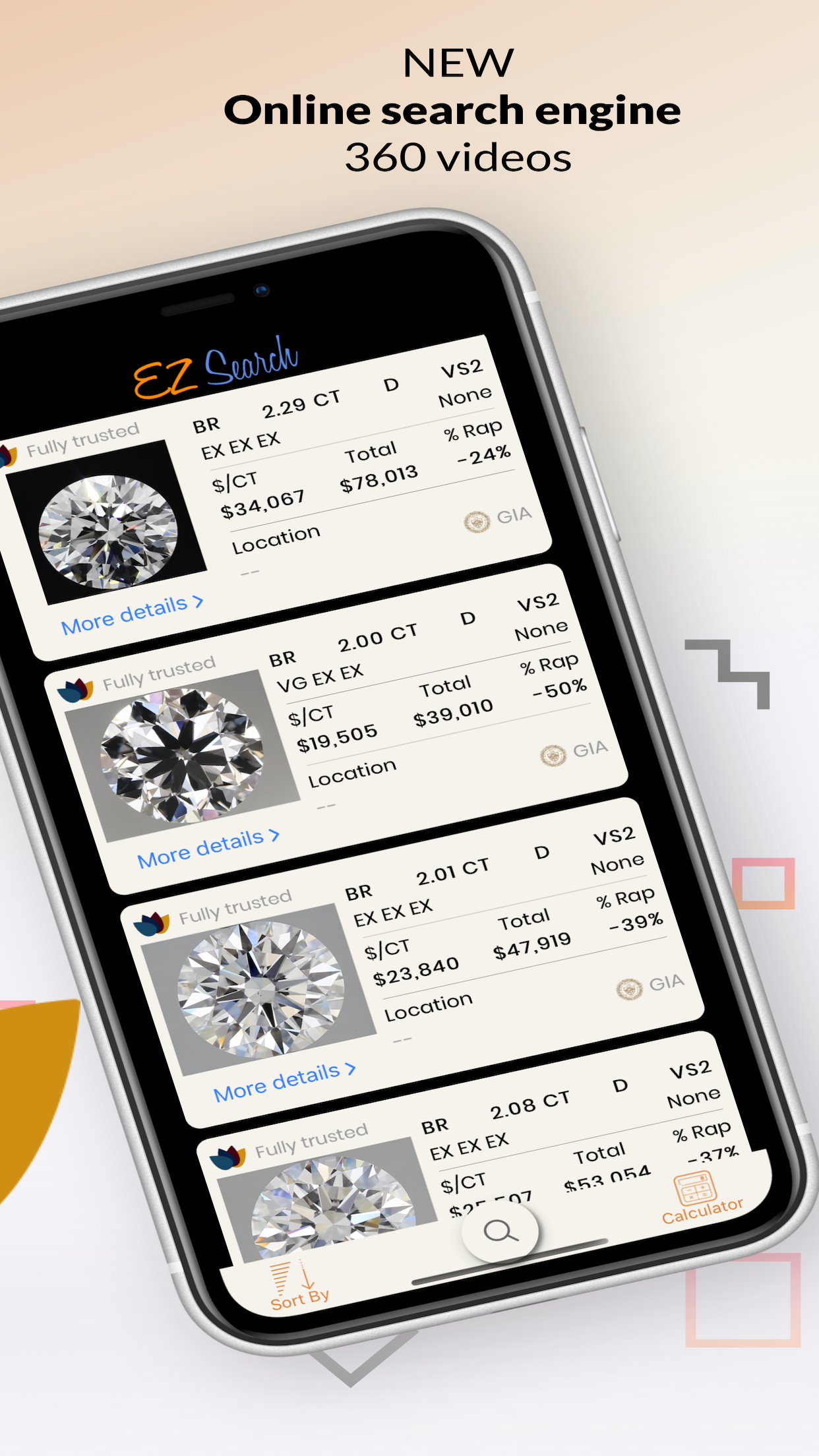 Android application EZcalc Diamonds screenshort