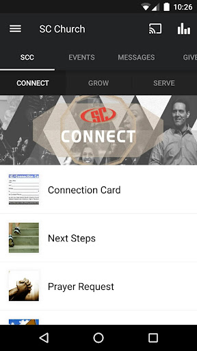 Android application South County Church screenshort