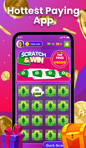 Screenshot of Scratch app - Money rewards!