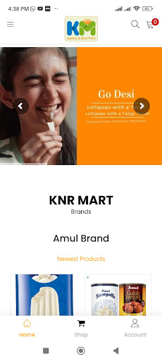 Android application KNR MART screenshort