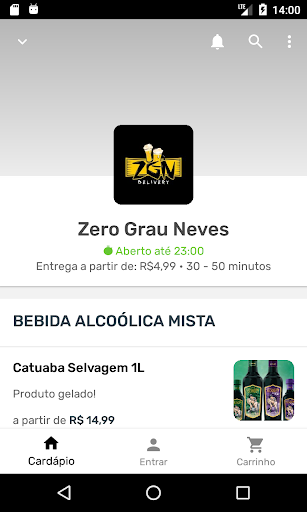 Android application ZGN DELIVERY screenshort