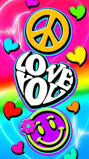 Android application Colorful Peace Lov - Wallpaper screenshort