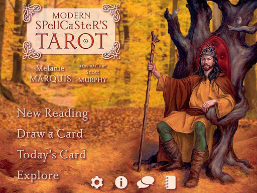 Screenshot of Modern Spellcaster’s Tarot