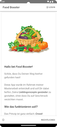 Android application Food Booster screenshort