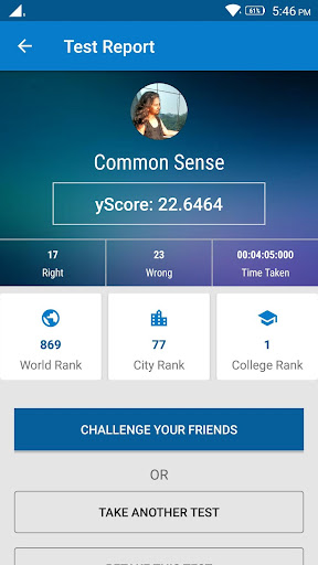 YQuiz - Quiz for World Rank Screen 3