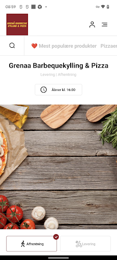 Android application Grenaa Barbequekylling & Pizza screenshort