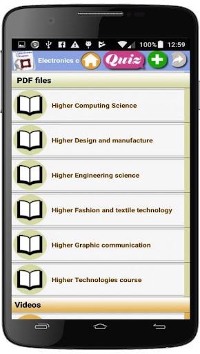 Electronics course Screen 3