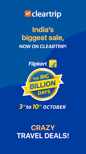 Cleartrip - Flights, Hotels, Train Booking App screenshots 1