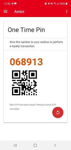Android application Amici Loyalty Program screenshort