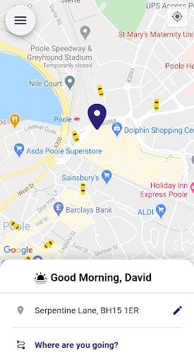 Ariel Taxis Poole Screen 2