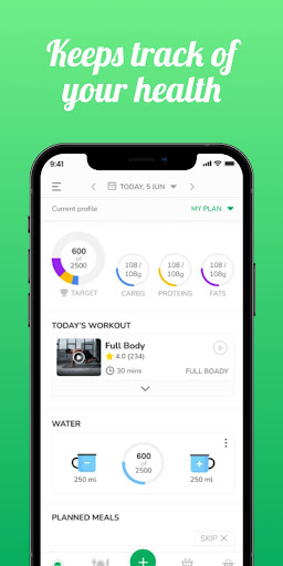 Android application Affili-Fit screenshort