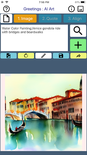 Android application Greetings: AI Art screenshort