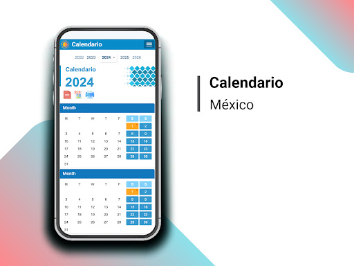 Android application Calendario México screenshort