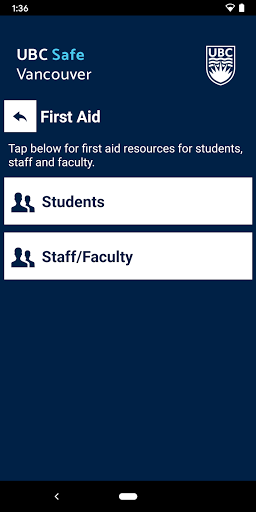 UBC Safe Vancouver Screenshot