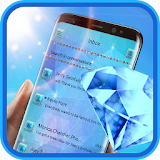 Blue Diamonds Theme SMS Plus icon