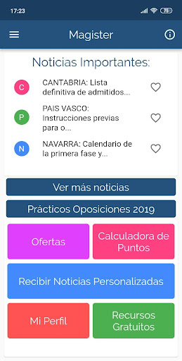 App Magister: Oposiciones de E Screen 3