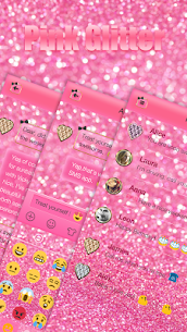 Pink Glitter Keyboard Theme For PC installation