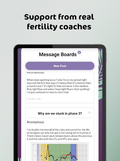 Screenshot of PeakDay Fertility Tracker