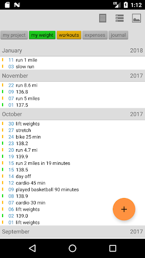 Keep Track Notebook Screen 3