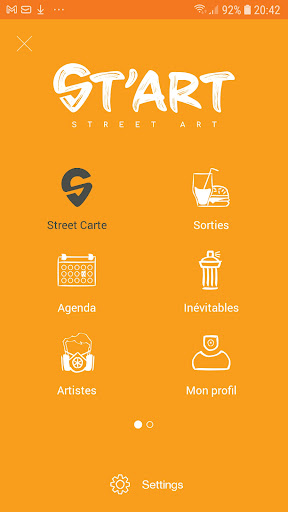 Android application ST'ART screenshort