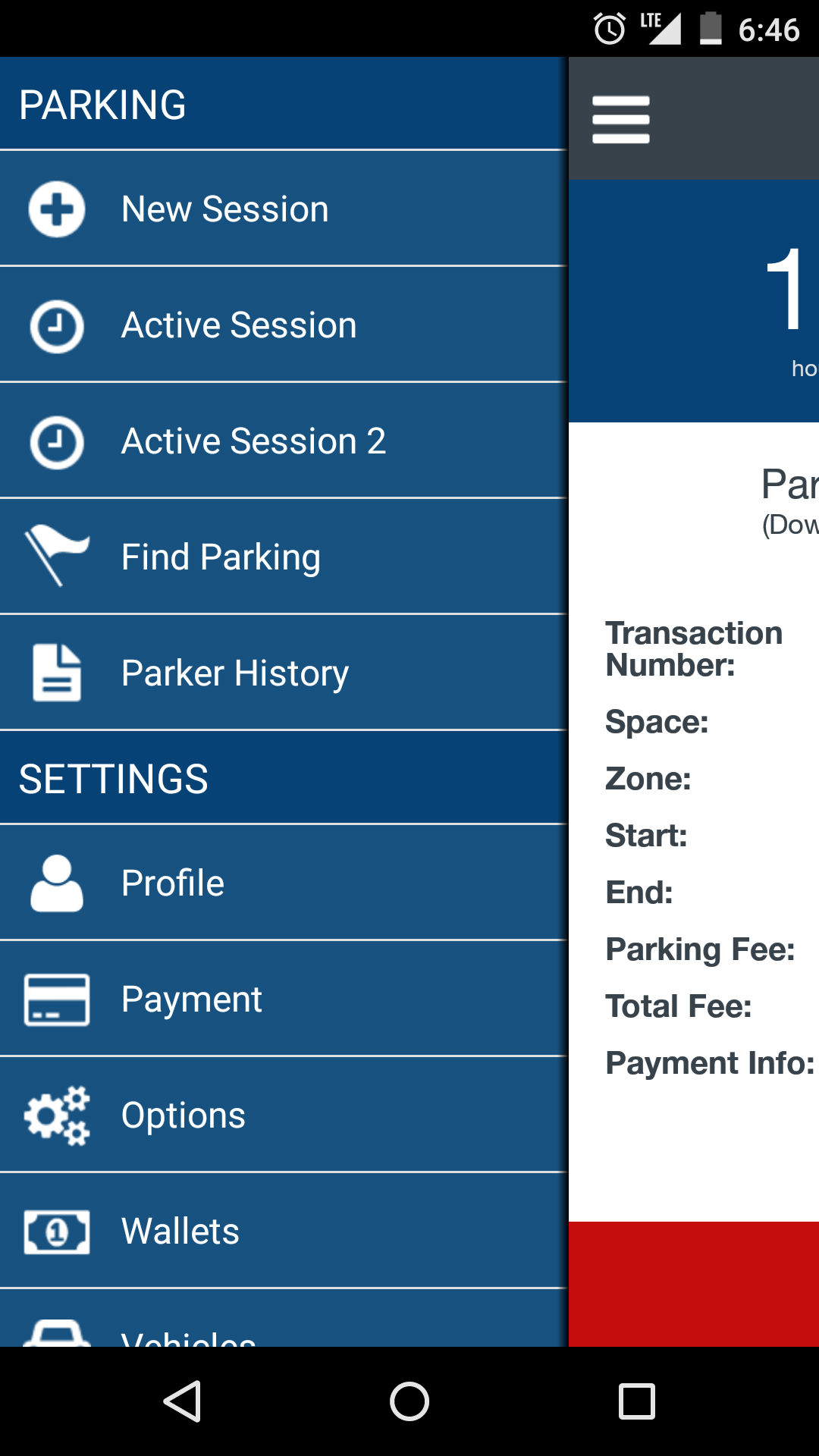 Android application Passport Parking Canada screenshort