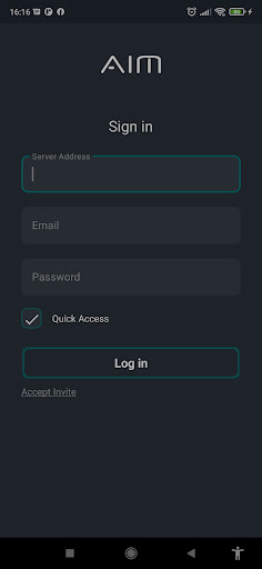 Android application AIM screenshort
