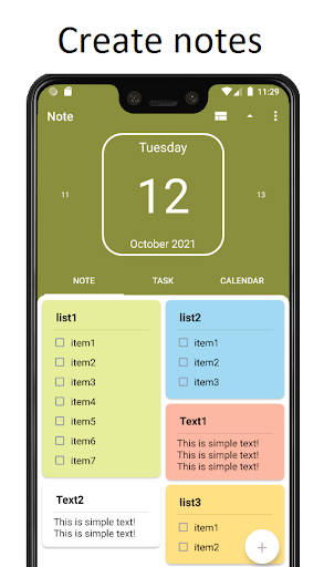 Android application Notes&Tasks screenshort