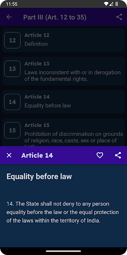 Constitution of India with MCQ Screen 3