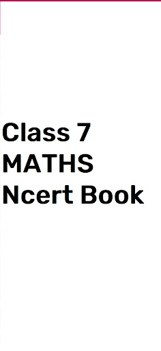 Android application Class 7 Maths NCERT Book screenshort