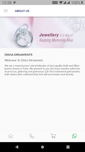 Android application Disha Ornaments screenshort