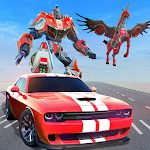 Cover Image of Herunterladen Flying Unicorn Horse Transform Car:Car Robot Games 1.0.4 APK