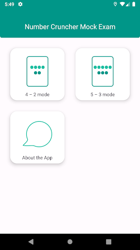 Android application Number Cruncher screenshort