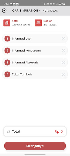 Android application M-Quote Toyota screenshort