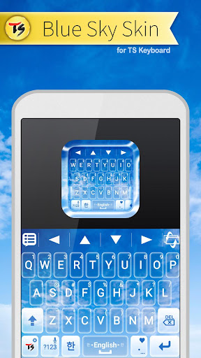 Android application Blue Sky Skin for TS Keyboard screenshort