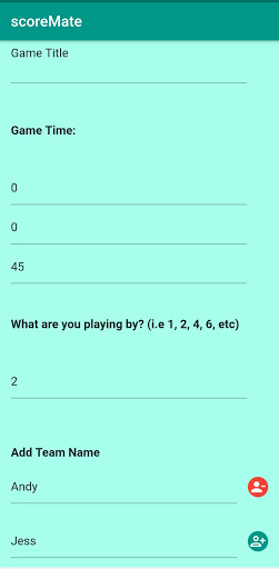 ScoreMate (Score Counter) Screen 2