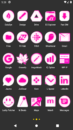 Inverted White Pink Icon Pack Screen 3