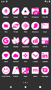 Inverted White Pink Icon Pack