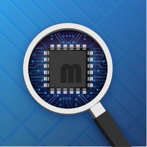 Magnifier: microscope logo