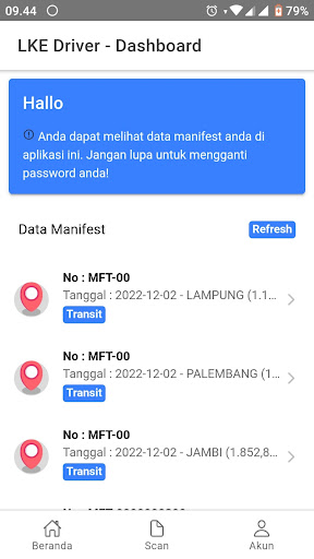 LKE Driver App Screen 2