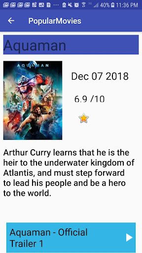 Popular Movies Info Screenshot 1 - AppWisp.com