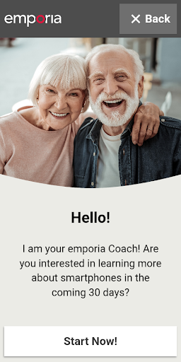 Android application emporiaCOACH screenshort