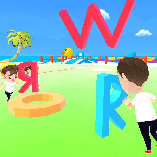 Letter Race 3d games offline logo
