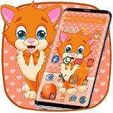 Cute Cartoon Orange Cat Theme icon