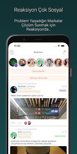 Android application Reaksiyon screenshort