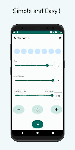Android application Metronome screenshort