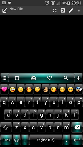 Emoji Keyboard Dusk BlackGreen Screenshot 2 - AppWisp.com
