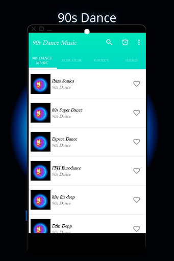90s Dance Music App Screen 2