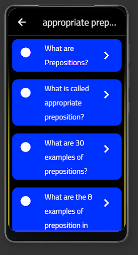 appropriate preposition Screen 2