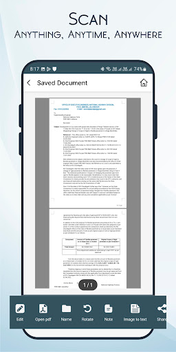 Android application Document Scanner - PDF Creator screenshort