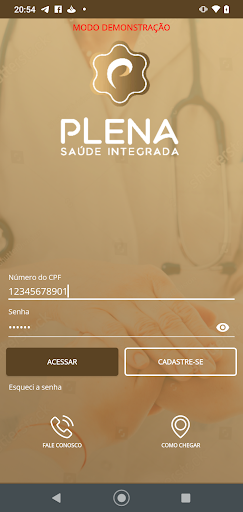 Android application Plena Saúde Integrada screenshort
